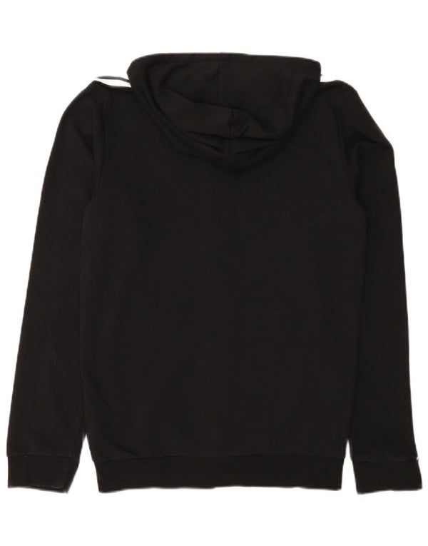 Adidas Męski sweter z kapturem i zamkiem błyskawicznym, mały, czarny, bawełniany