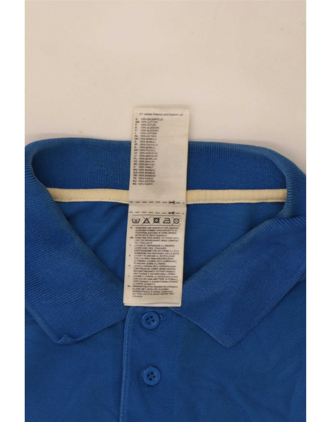 Koszulka polo męska Adidas 2XL, niebieska, bawełna