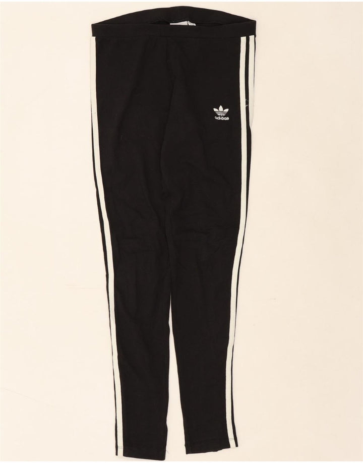 ADIDAS Womens Leggings UK 10 Small  Black Cotton Vintage Adidas and Second-Hand Adidas from Messina Hembry 