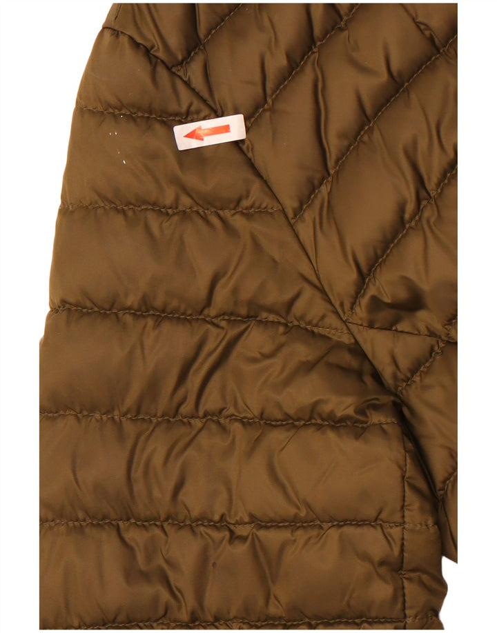 Damski ocieplany płaszcz z kapturem Tommy Hilfiger UK 14, średni khaki, poliamid