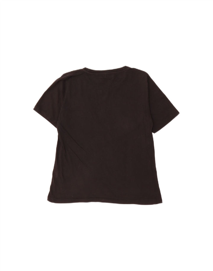 TRUSSARDI Womens Graphic T-Shirt Top UK 10 Small Black Vintage Trussardi and Second-Hand Trussardi from Messina Hembry 