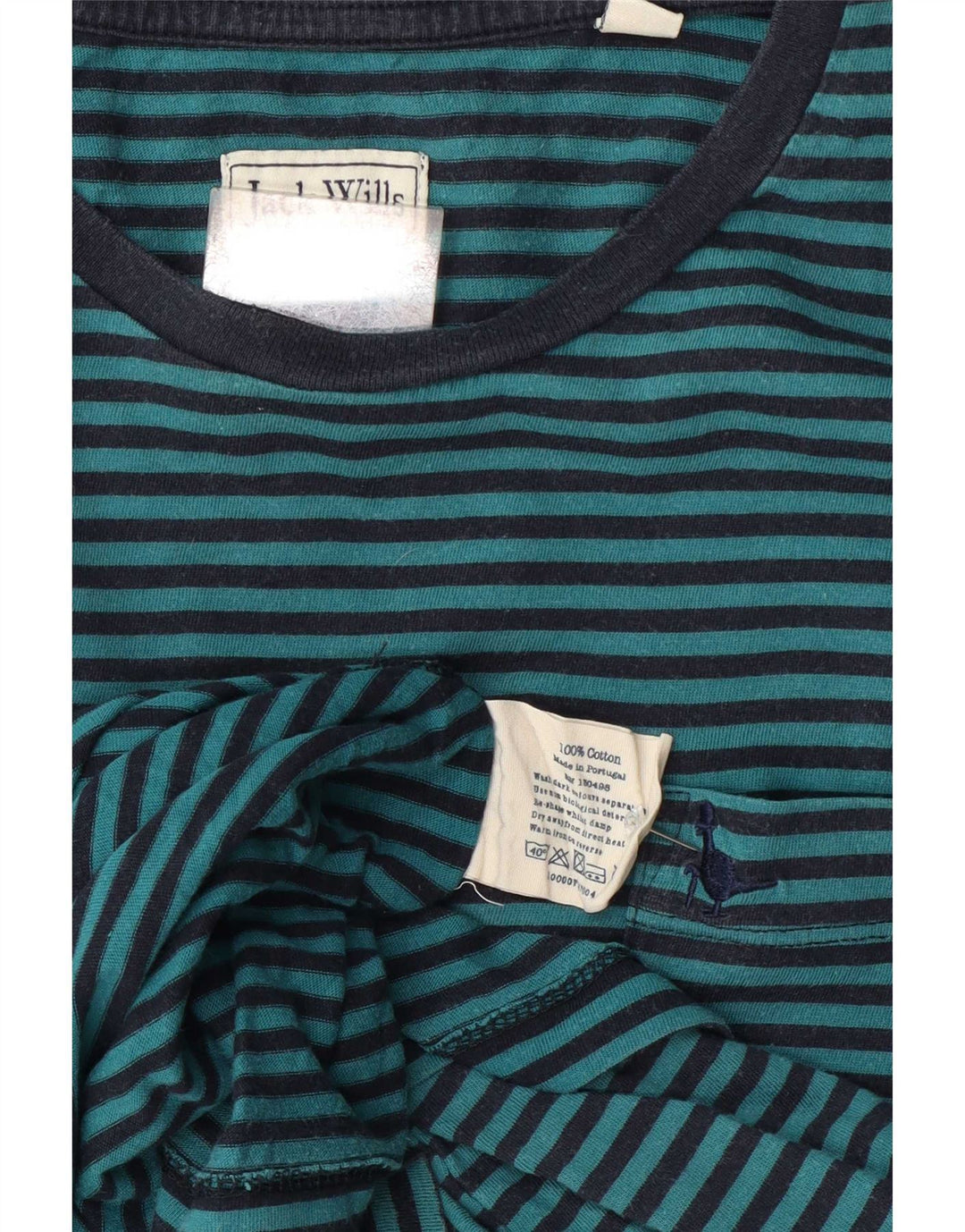 T-shirt męski Jack Wills, bawełniany, w kolorze średniego niebieskiego w prążki