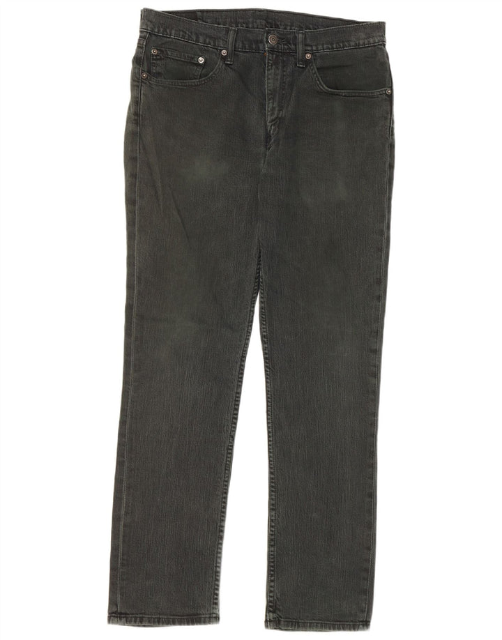Męskie proste dżinsy Levi's W34 L32 Czarna bawełna