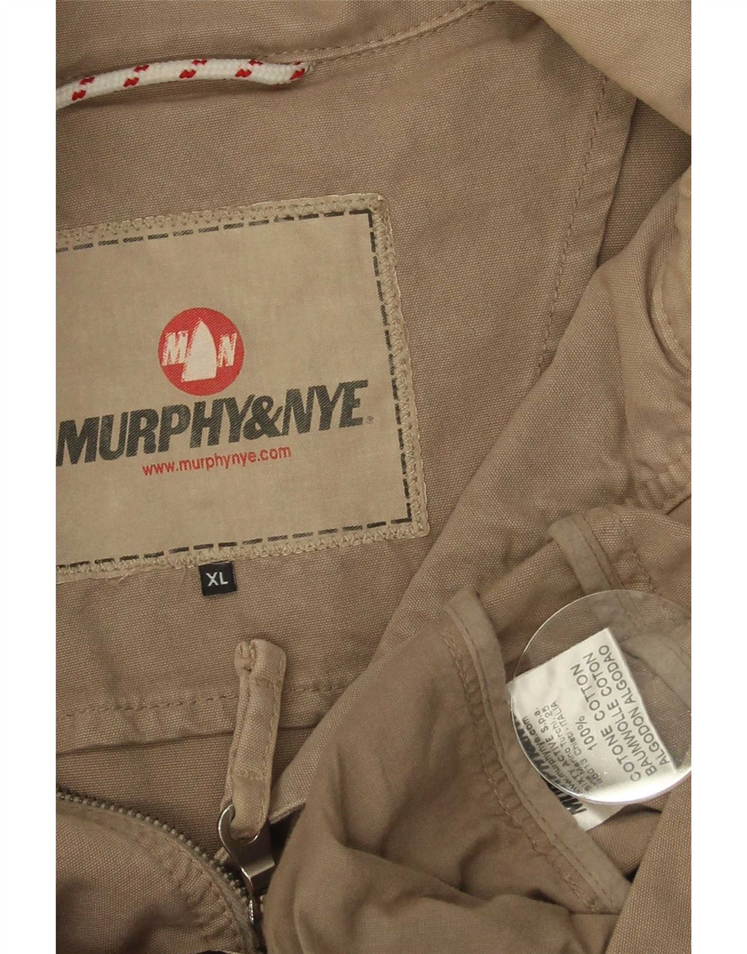 Męska kurtka bomberka Murphy & Nye UK 42 XL, beżowa, bawełniana