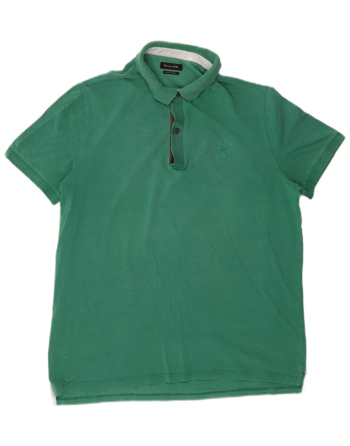 Męska koszulka polo Massimo Dutti XL, zielona bawełna