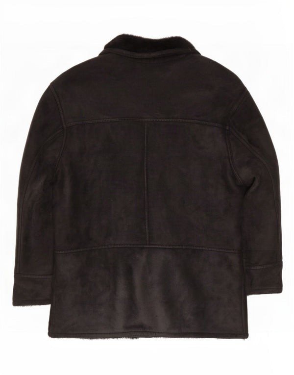 Vintage męska kurtka shearling UK 42 XL czarna