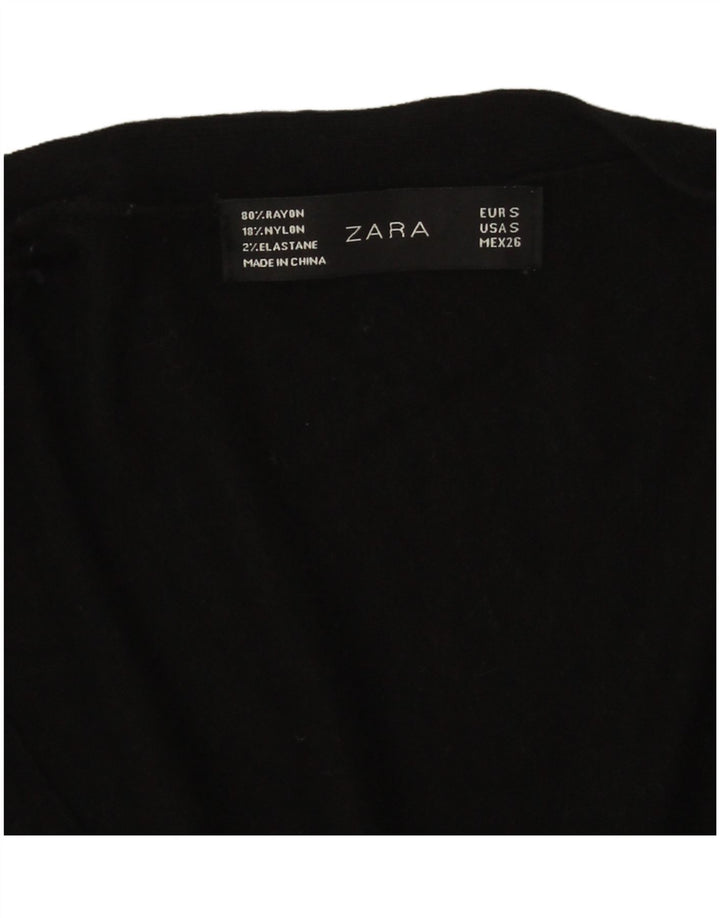 Sweter damski Zara Cardigan UK 10 Small Black Rayon
