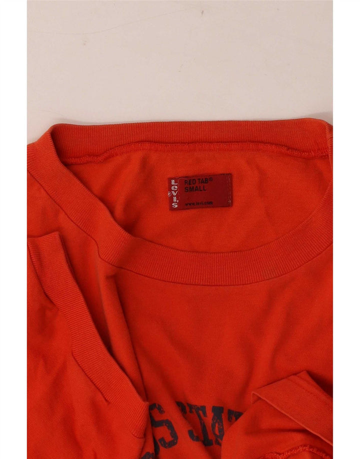 Męski T-shirt z grafiką Levi's, mały, pomarańczowy