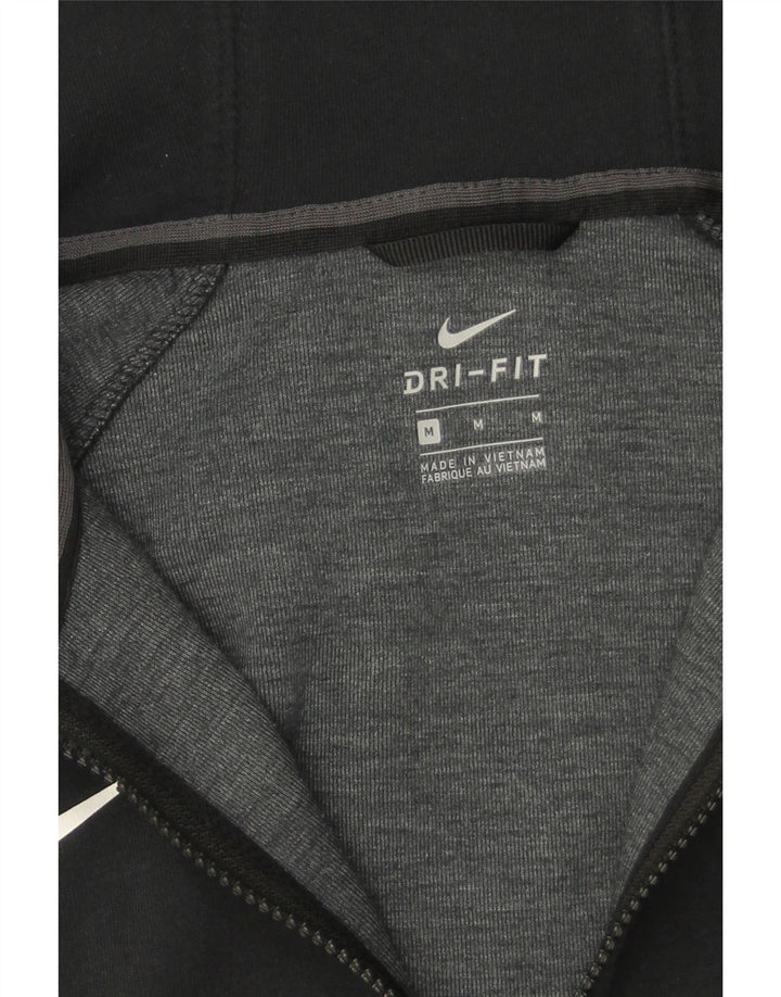 NIKE Womens Track & Field Zip Hoodie Sweater UK 14 Medium Black Polyester Vintage Nike and Second-Hand Nike from Messina Hembry 