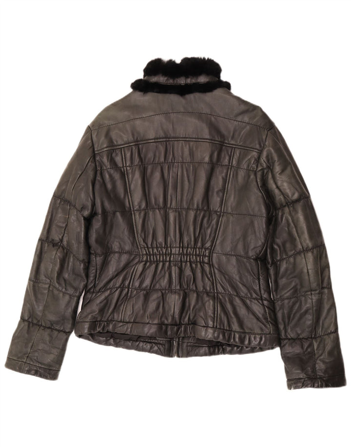 Damska kurtka skórzana Bata and More IT 48 XL Szara skóra