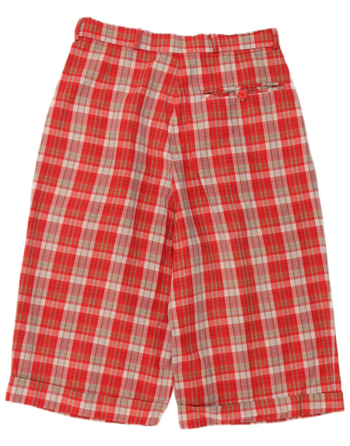 Bogner Damskie spodenki Chino z wysokim stanem EU 38 Medium W26 w czerwoną kratkę