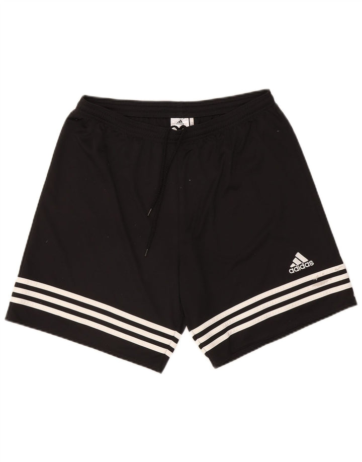 Męskie spodenki sportowe Adidas Climalite, duże, czarne, poliestrowe