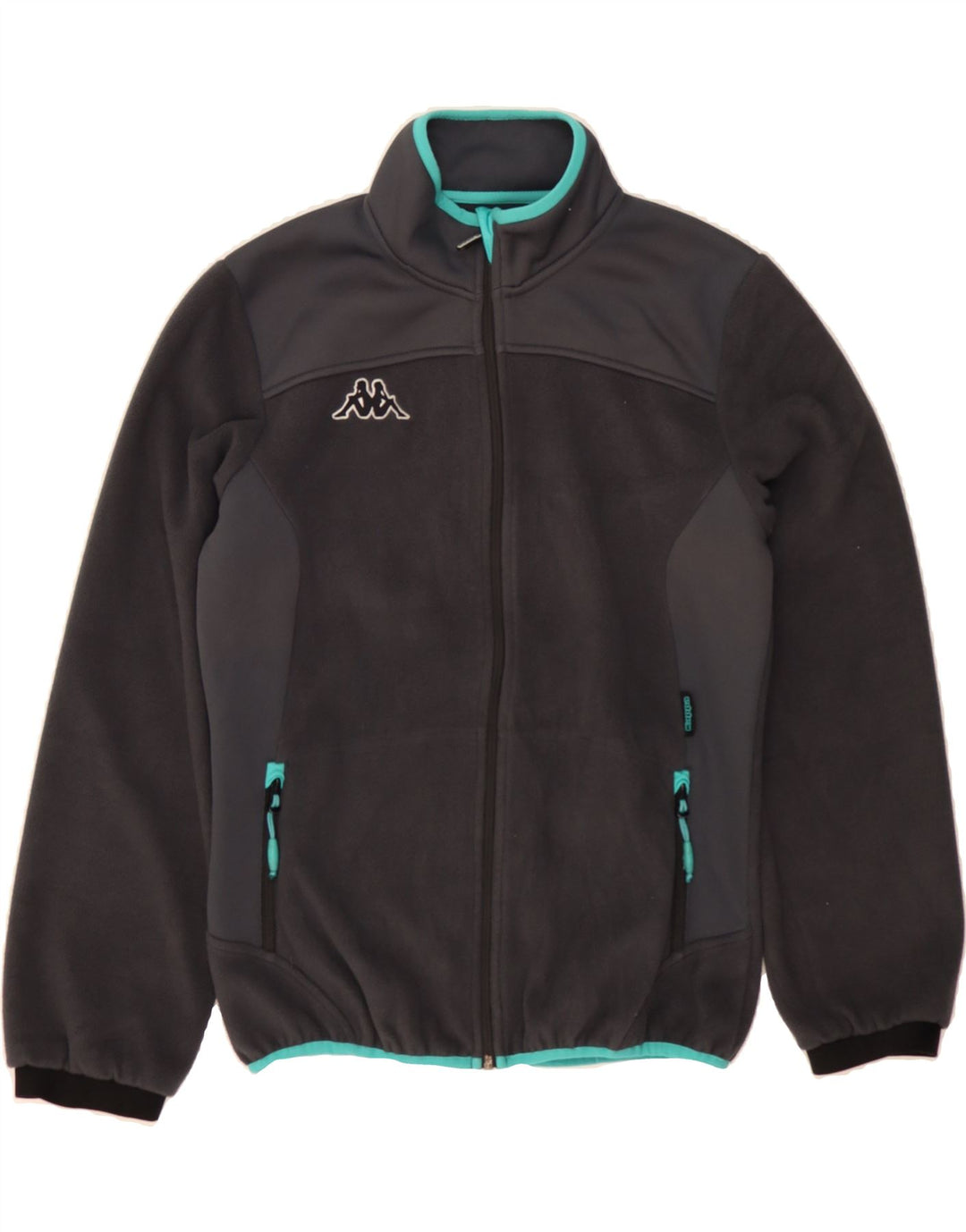 KAPPA Womens Fleece Jacket UK 20 2XL Grey Colourblock Polyester Vintage Kappa and Second-Hand Kappa from Messina Hembry 