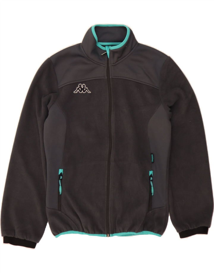 KAPPA Womens Fleece Jacket UK 20 2XL Grey Colourblock Polyester Vintage Kappa and Second-Hand Kappa from Messina Hembry 