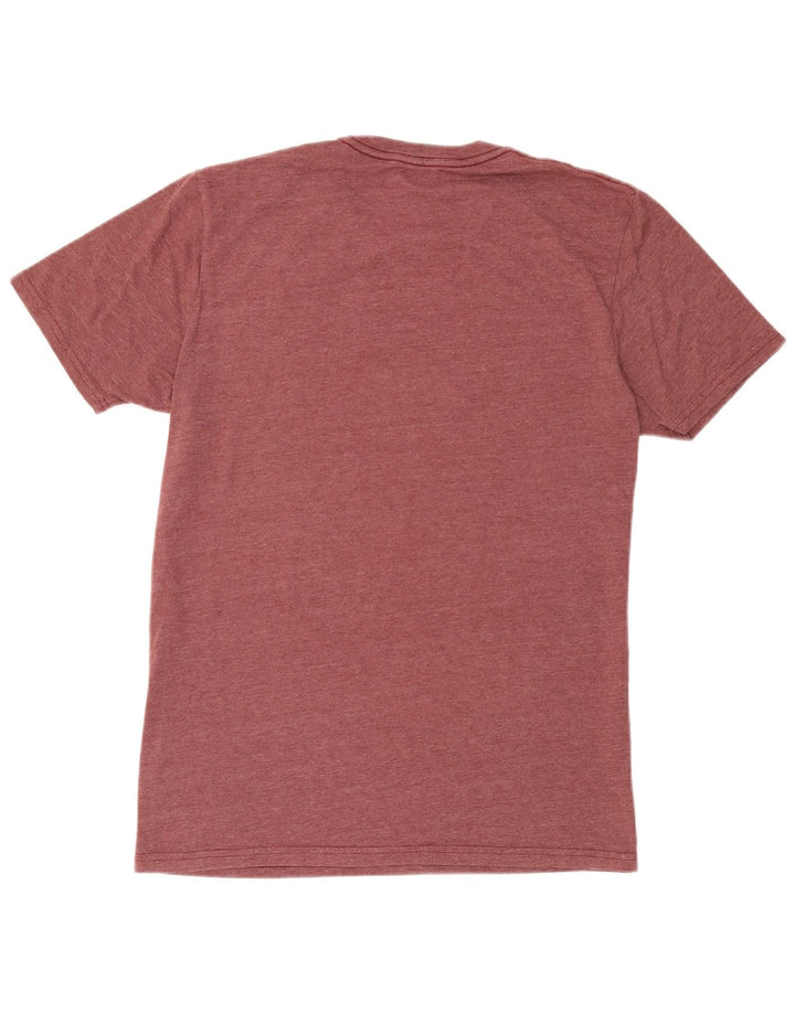 Męski T-shirt z grafiką Volcom, duży, bordowy, bawełniany