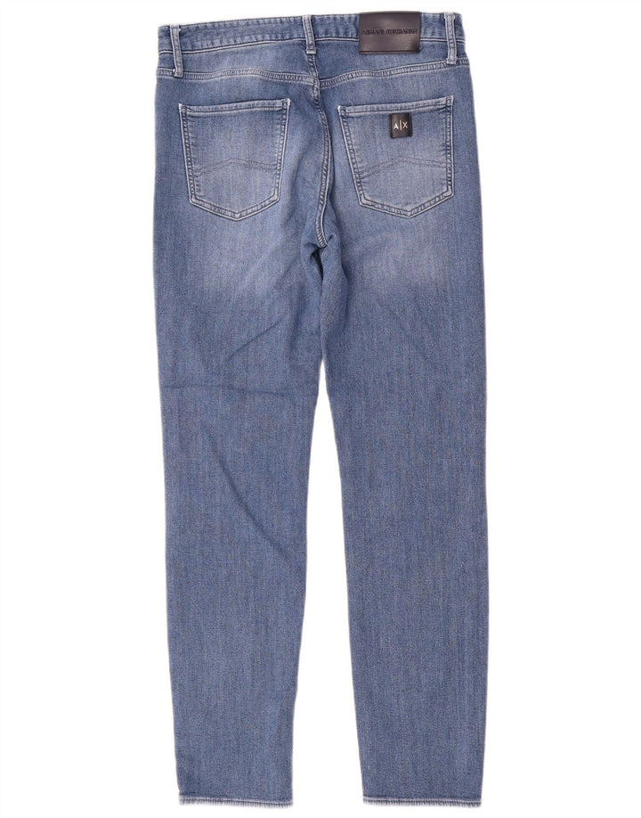 Damskie jeansy Armani Exchange Slim W32 L32 Niebieskie bawełniane