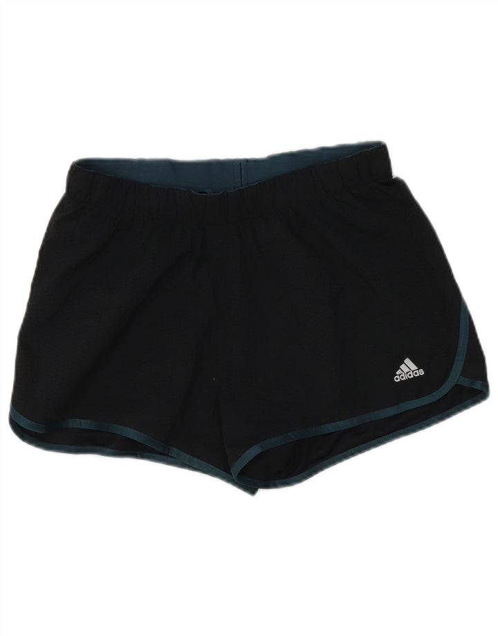 Damskie spodenki sportowe Adidas UK 10, małe, czarne, poliestrowe