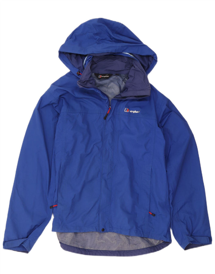Męska kurtka przeciwdeszczowa z kapturem Berghaus UK 40, duża, niebieska, poliamidowa