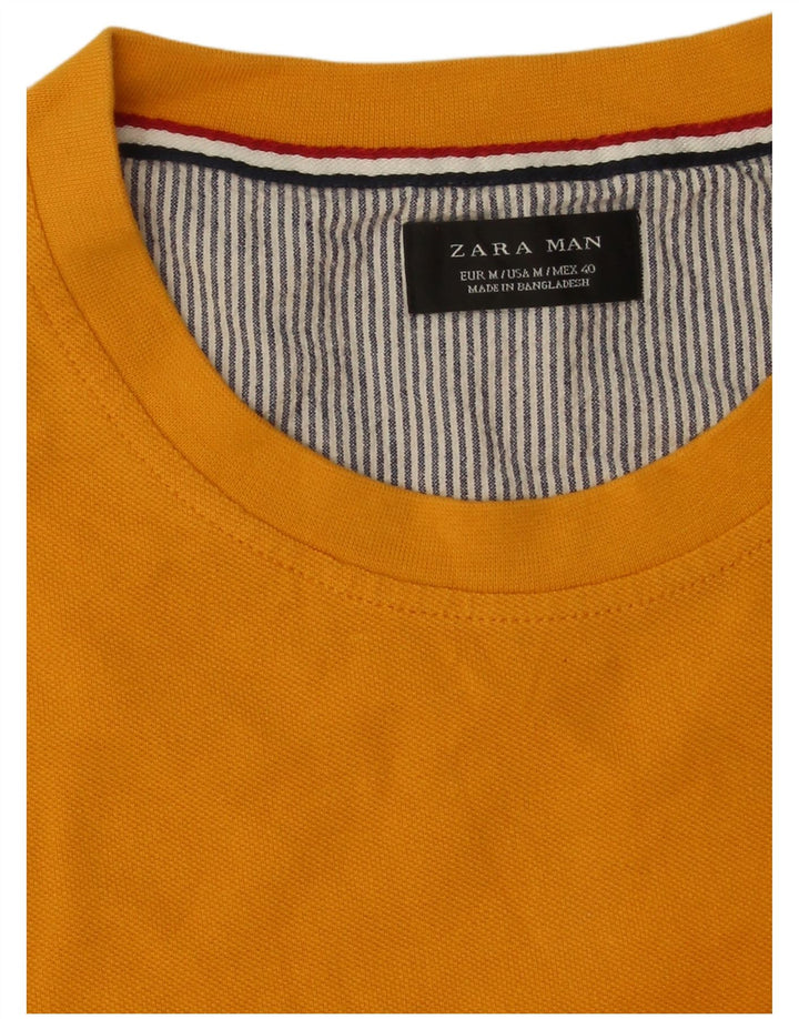 T-shirt męski Zara, średni żółty