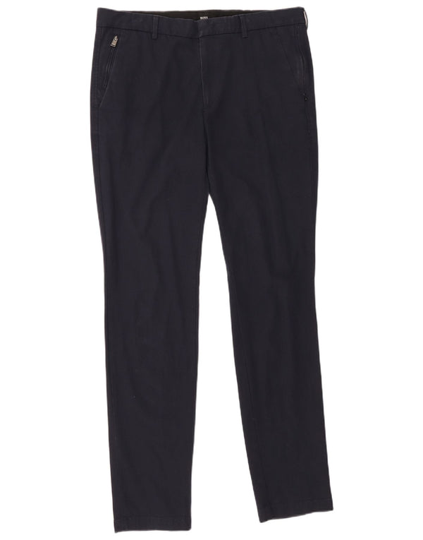 Męskie spodnie Chino Travel Slim HUGO BOSS IT 48 Medium W34 L32 Granatowe