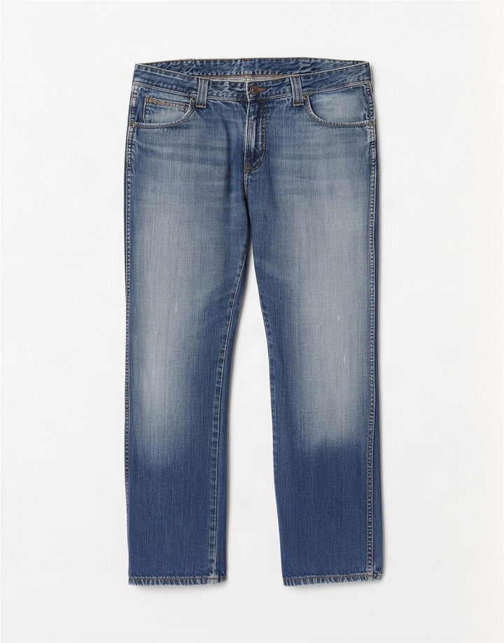 Męskie jeansy Wrangler Clyde Straight W36 L30 Niebieskie bawełniane