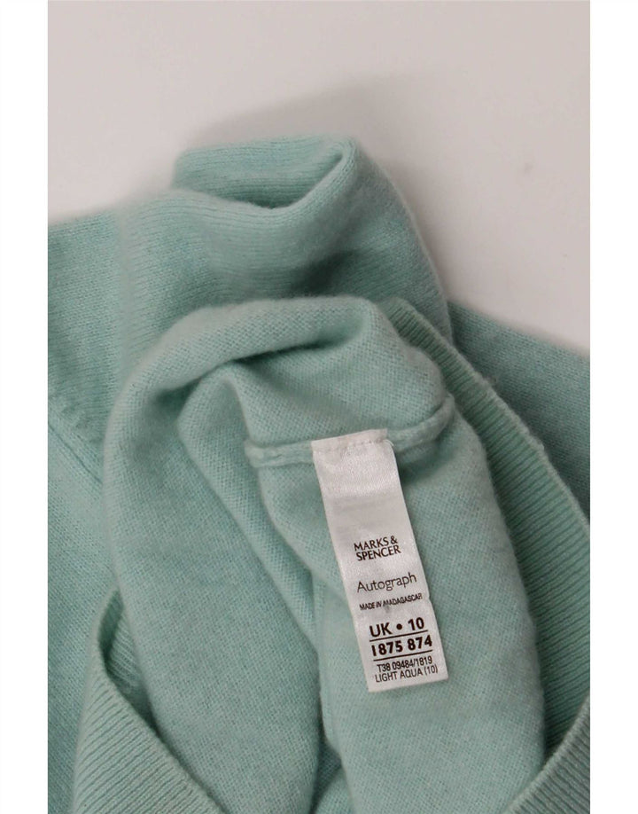 Marks & Spencer Damski sweter z golfem UK 10 Mały turkusowy