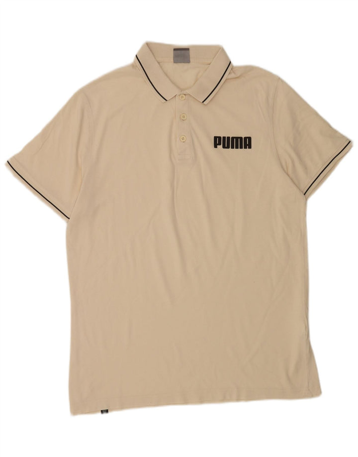 Męska koszulka polo Puma, duża, beżowa