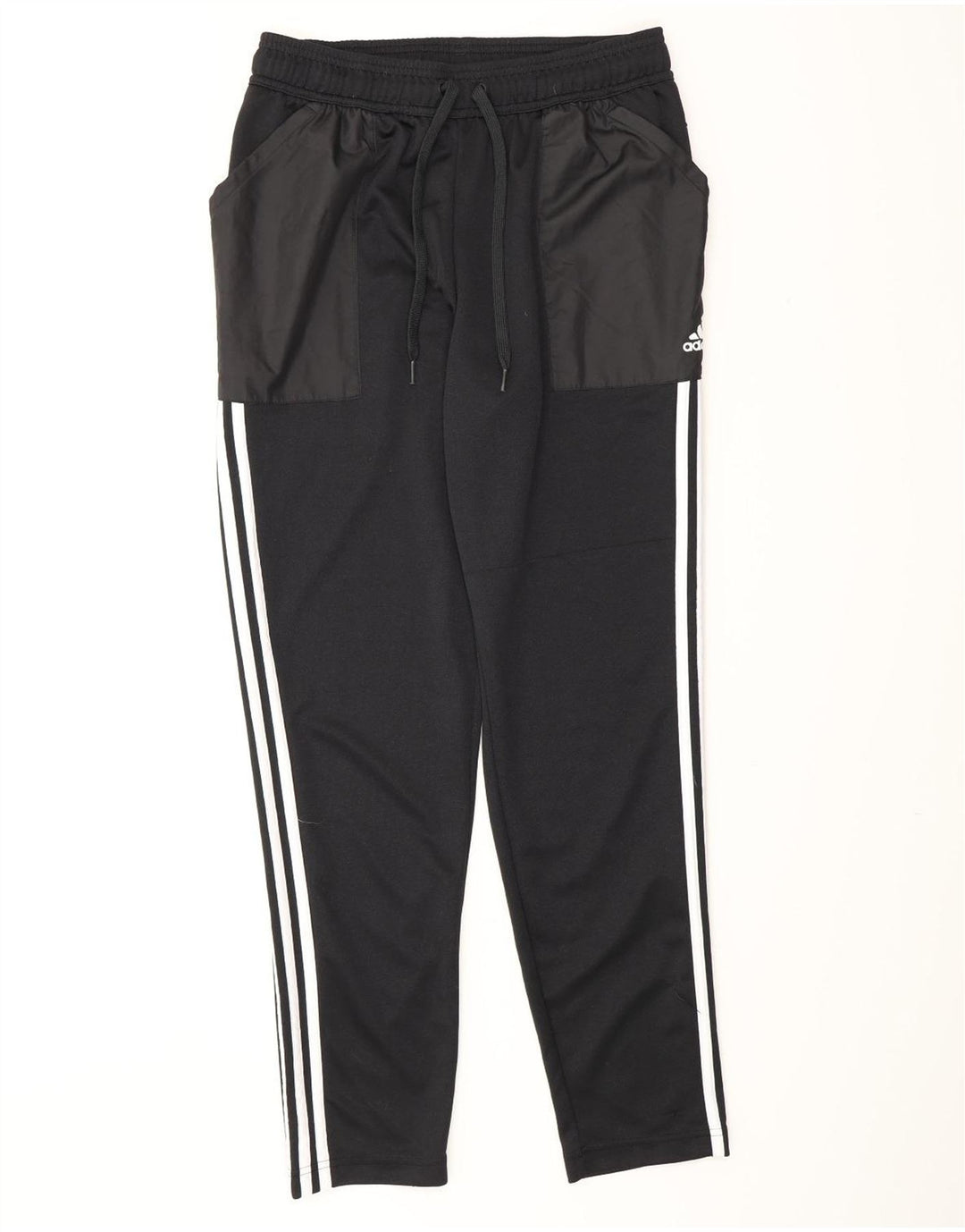 Męskie spodnie dresowe Adidas Aeroready, średni czarny poliester z blokami kolorów