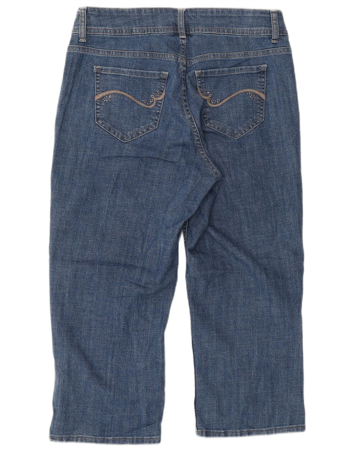 Damskie jeansy Capri LEE Riders US 8 Medium W32 L20 Niebieska bawełna