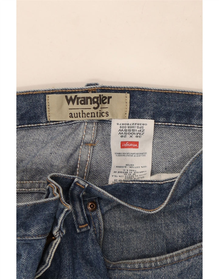 Męskie proste dżinsy Wrangler W38 L26, niebieskie, bawełniane