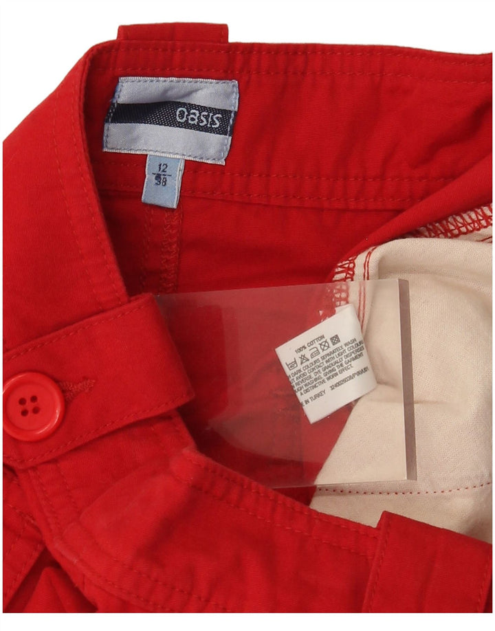 Damska spódnica Cargo Oasis UK 12 Medium W30 Czerwona bawełna