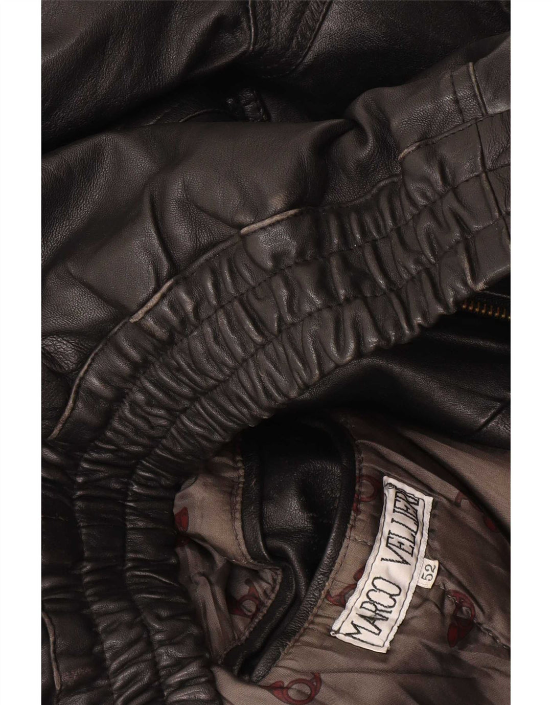 Męska kurtka skórzana typu bomber w stylu vintage IT 52 XL czarna