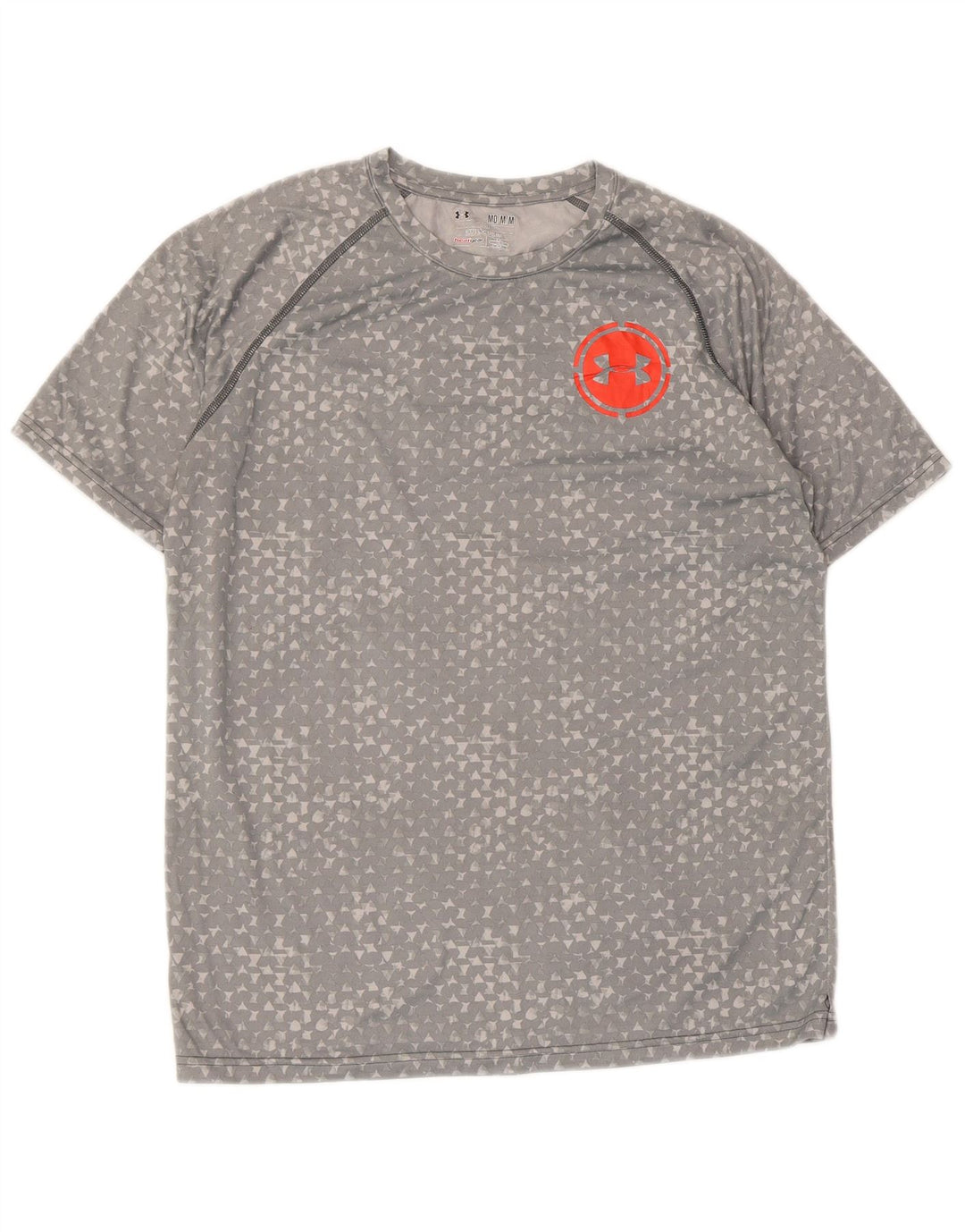 Męska koszulka t-shirt UNDER ARMOUR Heat Gear, średnioszara, geometryczna