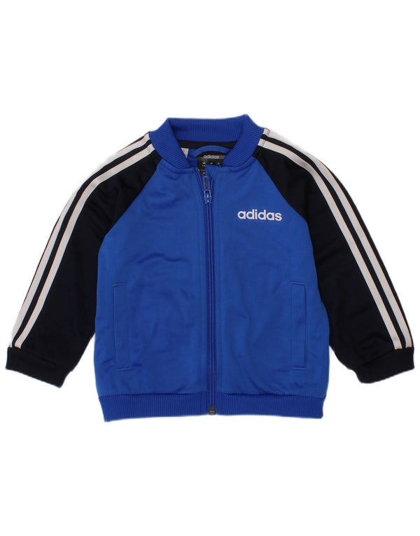 Kurtka dresowa Adidas Baby Boys Top 9-12 miesięcy Niebieskie kolory bloków sportowych