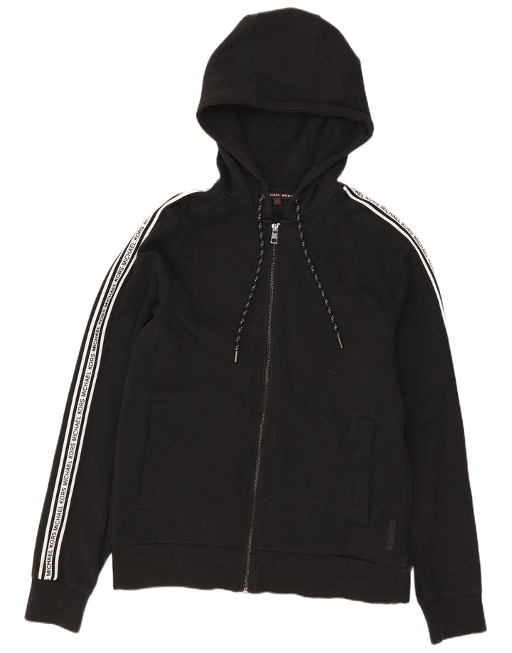 Męski sweter z kapturem i zamkiem MICHAEL KORS, mały, czarny, z blokami kolorów