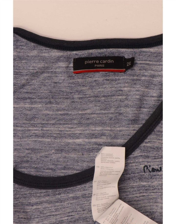 Męski top kamizelkowy Pierre Cardin 2XL z niebieskiej bawełny w plamki