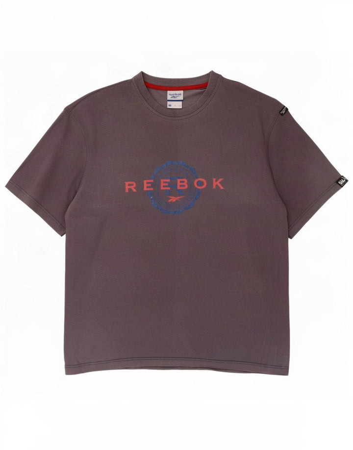 Męski T-shirt Reebok z grafiką, średni szary