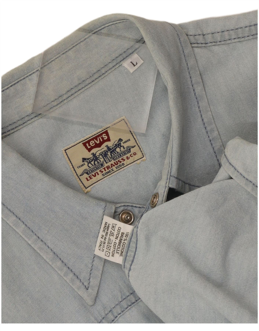Męska koszula dżinsowa Levi's, duża, niebieska, bawełniana