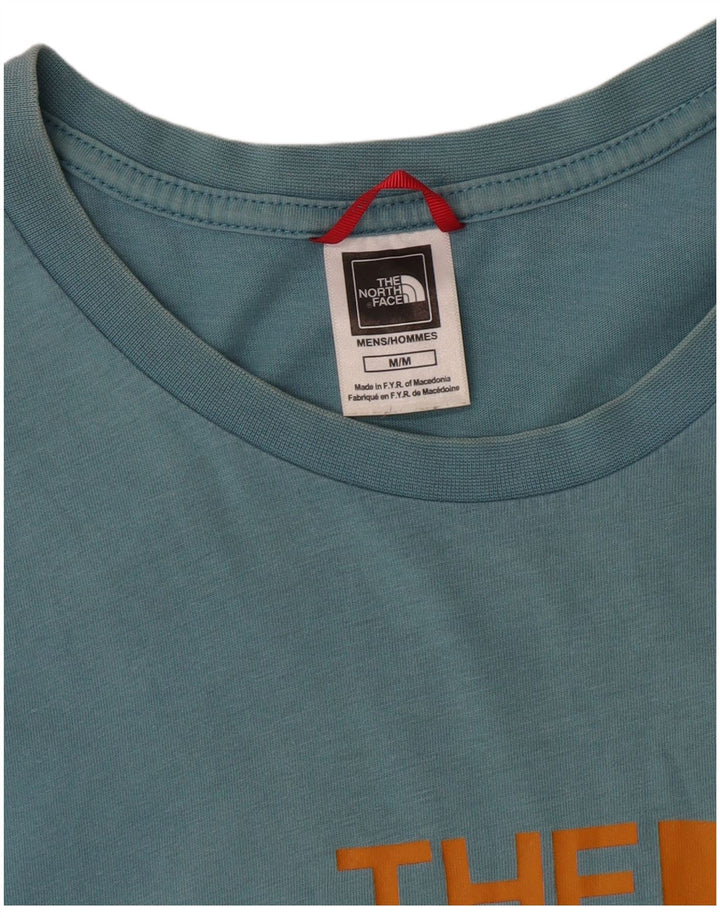 Męski T-shirt z grafiką The North Face, kolor średni niebieski