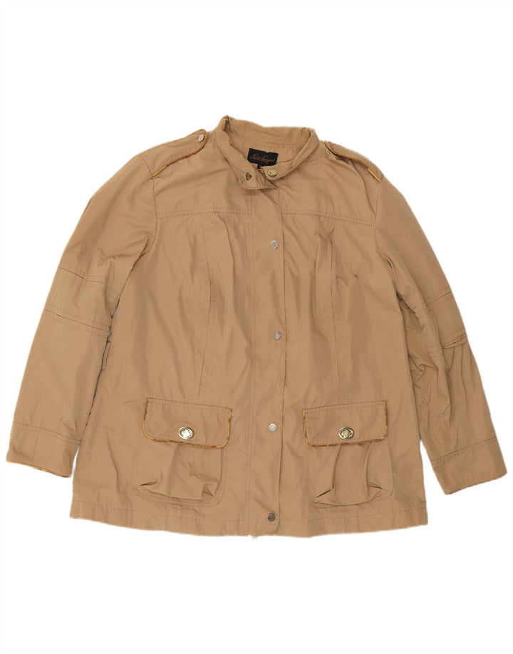 LUISA SPAGNOLI Damska kurtka wojskowa IT 50 XL beżowy poliester