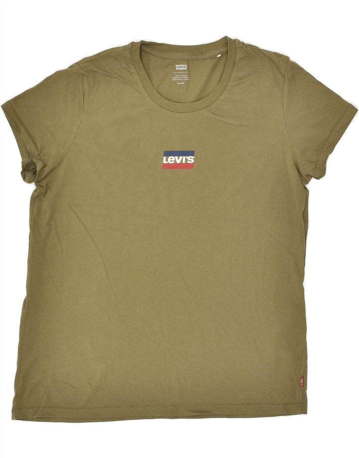 LEVI'S Mens Graphic T-Shirt Top Medium Green Cotton Vintage Levi's and Second-Hand Levi's from Messina Hembry 