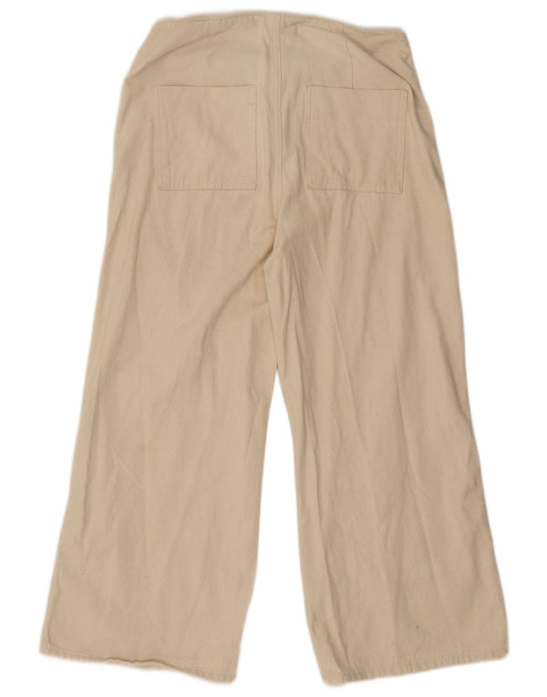 Damskie spodnie z szerokimi nogawkami Zara EU 40 Medium W30 L25 Beżowe