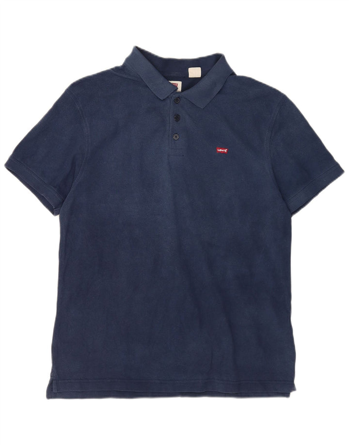 Męska standardowa koszulka polo Levi's, duża, granatowa, bawełniana