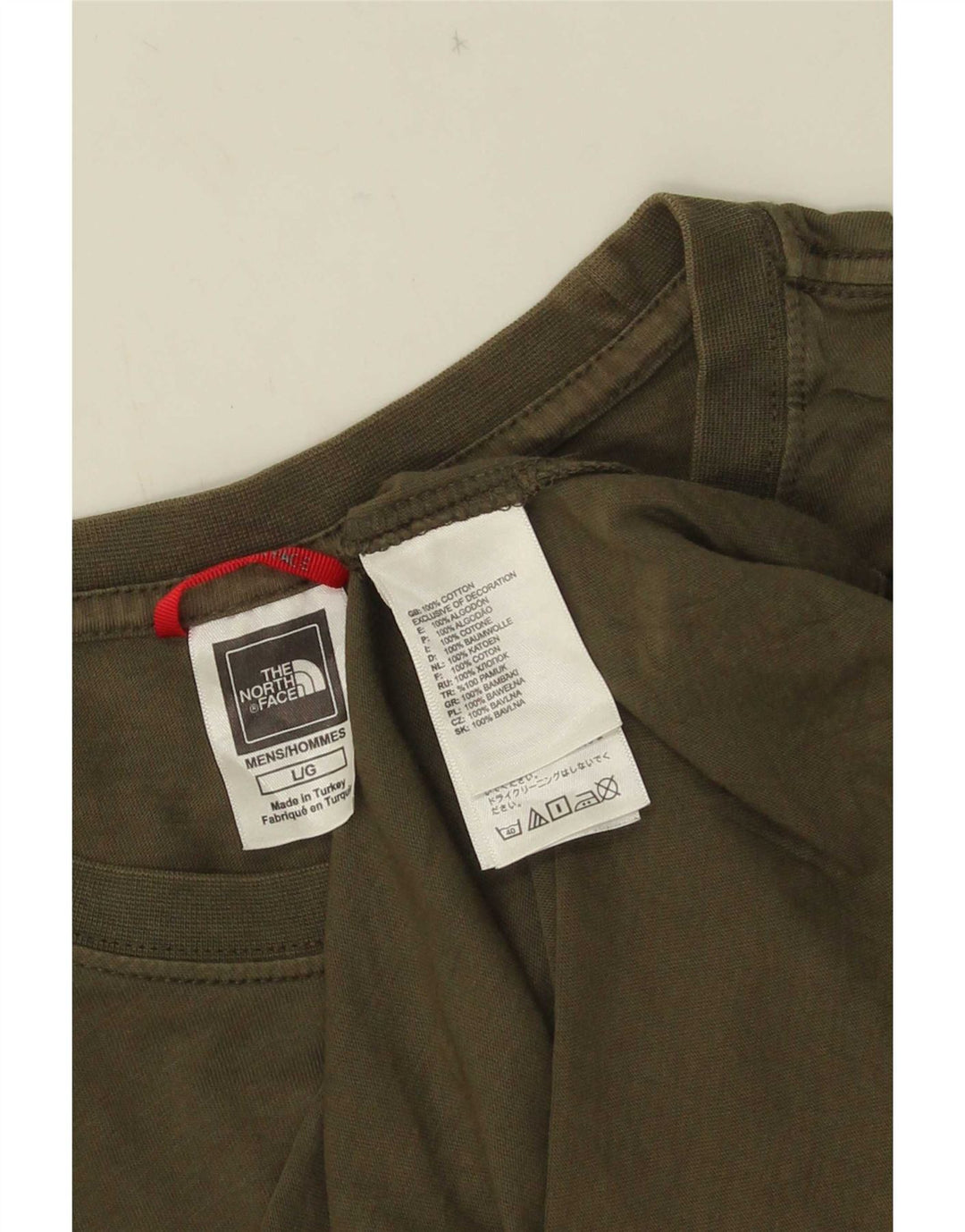 T-shirt męski The North Face, duży, bawełniany khaki
