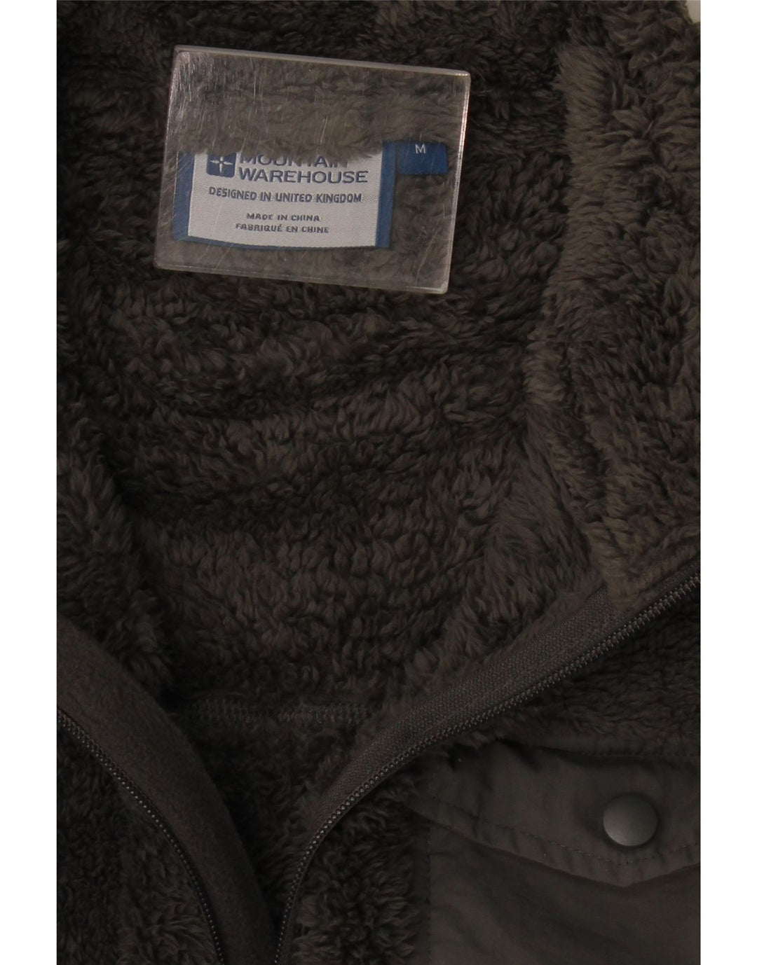 Męski sweter polarowy Mountain Warehouse z zamkiem błyskawicznym, średnioszary, poliestrowy