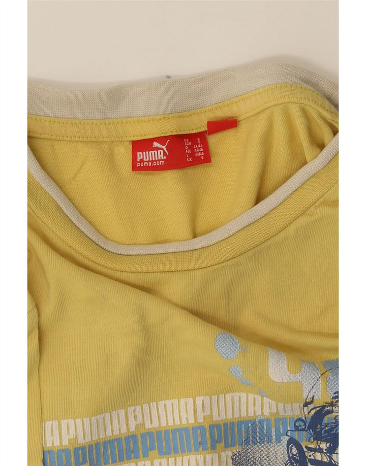 Męski T-shirt Puma z grafiką, mały, żółty