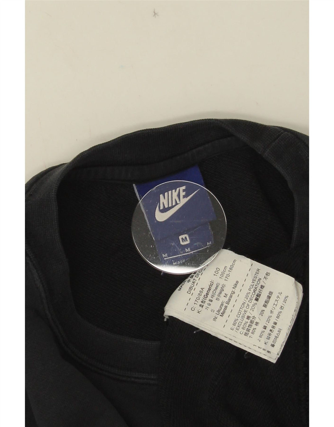 Męski sweter NIKE, średniej wielkości, czarny, bawełniany