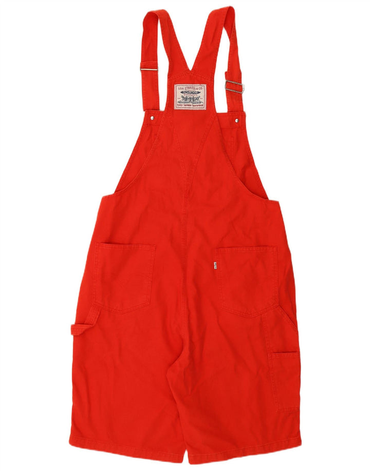 Damskie spodenki jeansowe ogrodniczki Levi's, duże, W36, czerwone, bawełniane
