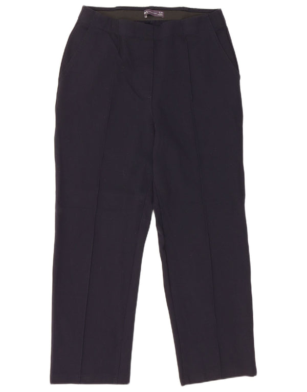 Marks & Spencer Damskie spodnie z wysokim stanem UK 12 Medium W30 L24 Nav