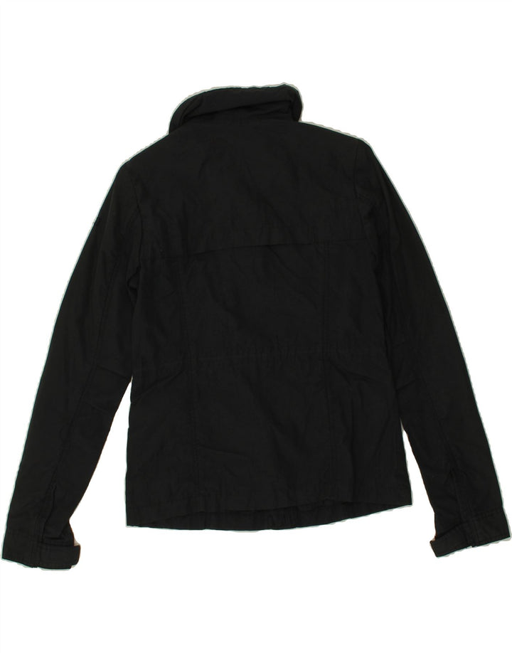 WOOLRICH Womens Utility Jacket UK 10 Small Black Cotton Vintage Woolrich and Second-Hand Woolrich from Messina Hembry 